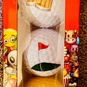 NWT Golf-Themed Emoji golf balls set golfing gear funny ball gift